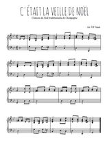 Téléchargez l'arrangement pour piano de la partition de Traditionnel-C-etait-la-veille-de-Noel en PDF